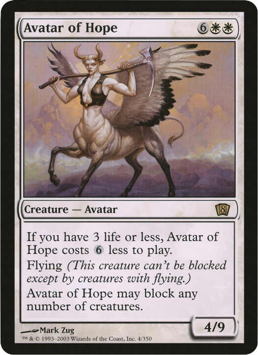 Avatar of Hope (Oversized) [Eighth Edition Box Topper] Magic: The Gathering
