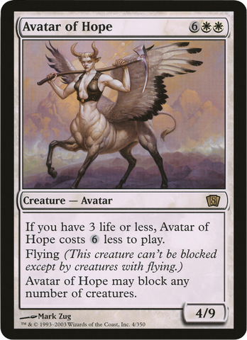 Avatar of Hope (Oversized) [Eighth Edition Box Topper] Magic: The Gathering