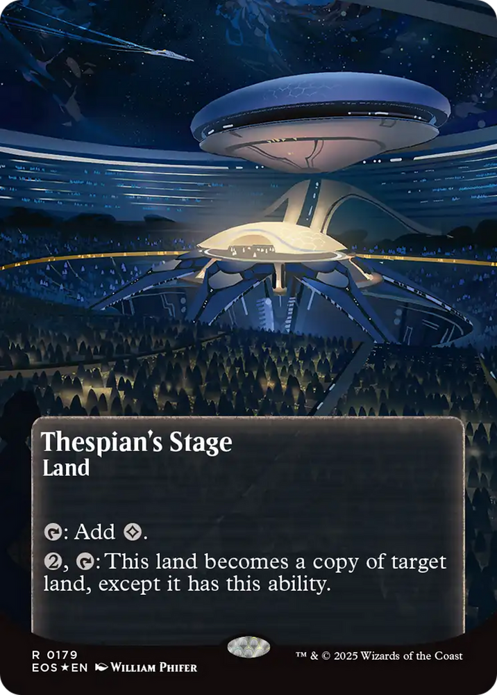 Thespian's Stage (0179) (Borderless) (Galaxy Foil) [Edge of Eternities: Stellar Sights] Magic: The Gathering