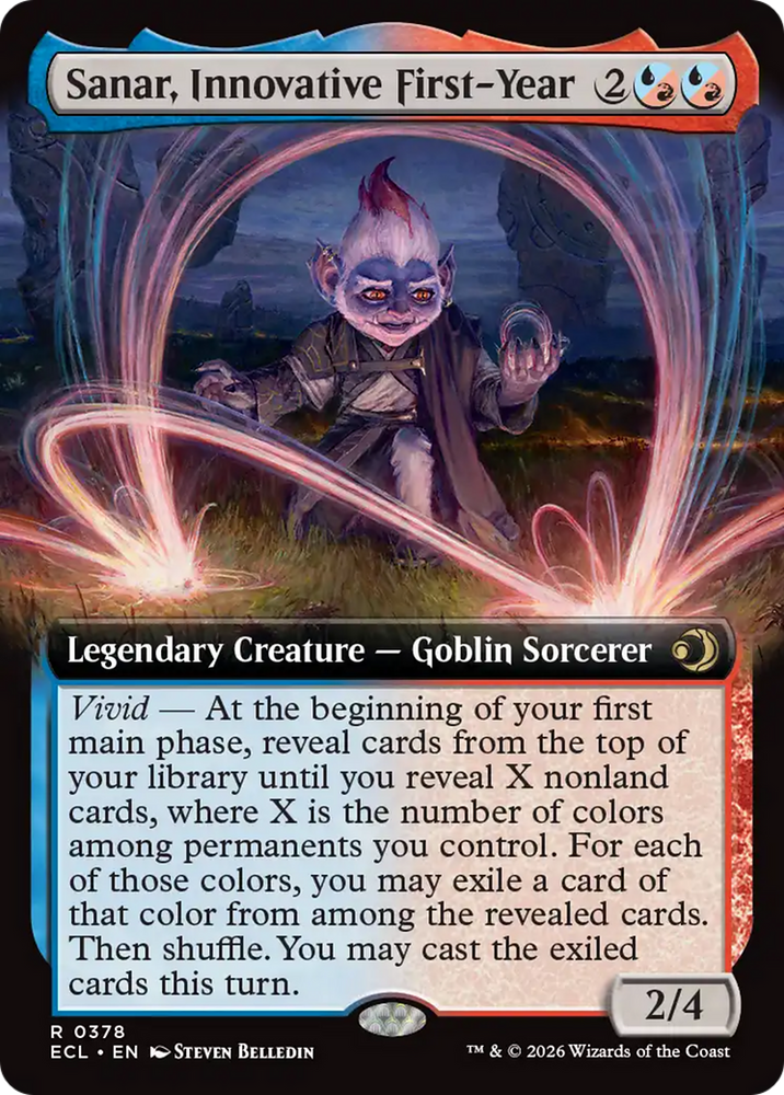 Sanar, Innovative First-Year (Extended Art) [Lorwyn Eclipsed] Magic: The Gathering