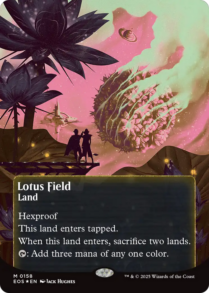 Lotus Field (0158) (Borderless) (Galaxy Foil) [Edge of Eternities: Stellar Sights] Magic: The Gathering
