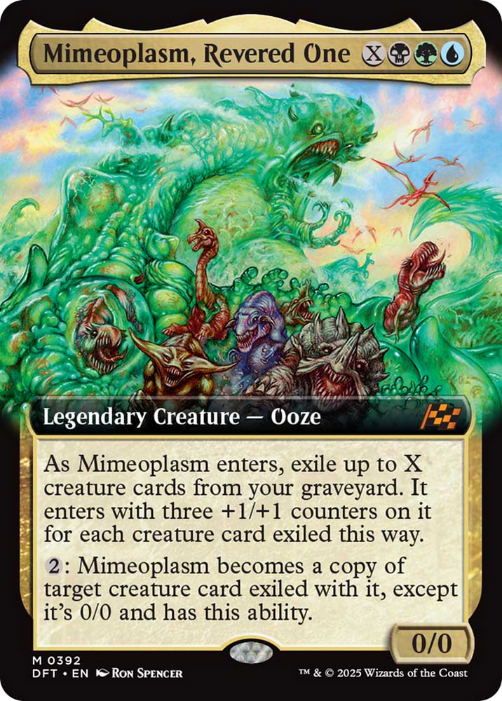 Mimeoplasm, Revered One (Extended Art) [Aetherdrift] Magic: The Gathering