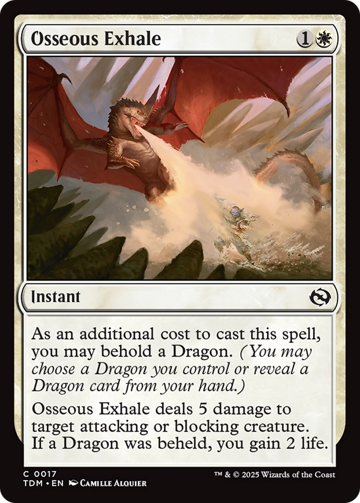 Osseous Exhale [Tarkir: Dragonstorm] Magic: The Gathering