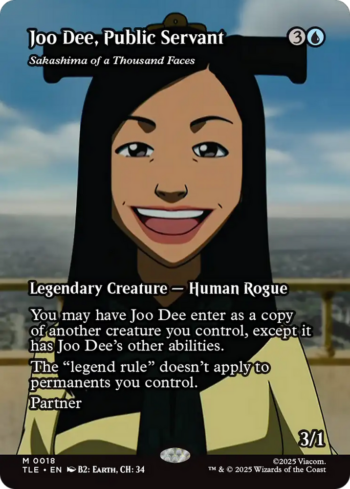 Joo Dee, Public Servant - Sakashima of a Thousand Faces (Borderless) [Avatar: The Last Airbender: Eternal-Legal] Magic: The Gathering