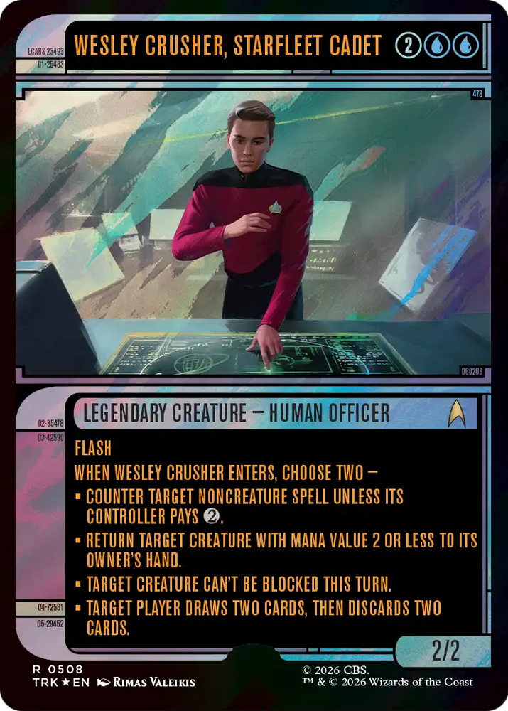 Wesley Crusher, Starfleet Cadet (Showcase) (Surge Foil) [Star Trek] Magic: The Gathering