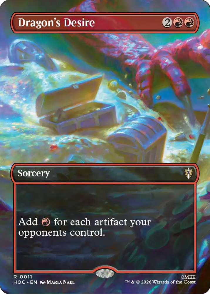 Dragon's Desire (Borderless) [The Hobbit: Eternal-Legal] Magic: The Gathering