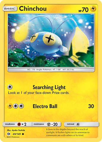 Chinchou (49/149) [Sun & Moon: Base Set] Pokémon