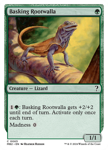 Basking Rootwalla (White Border) [Mystery Booster 2] Magic: The Gathering