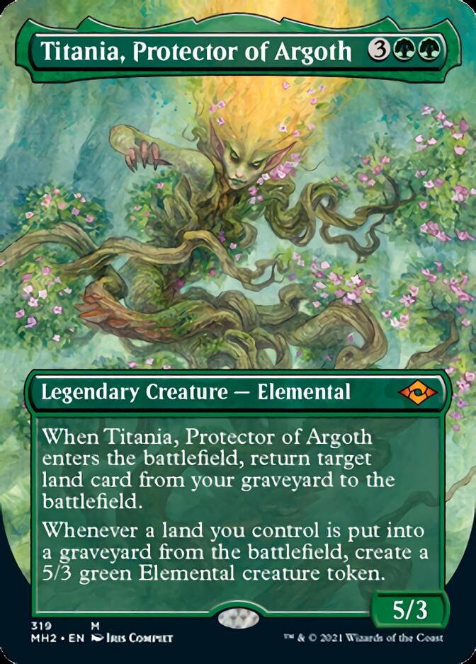Titania, Protector of Argoth (Borderless Alternate Art) [Modern Horizons 2] Magic: The Gathering