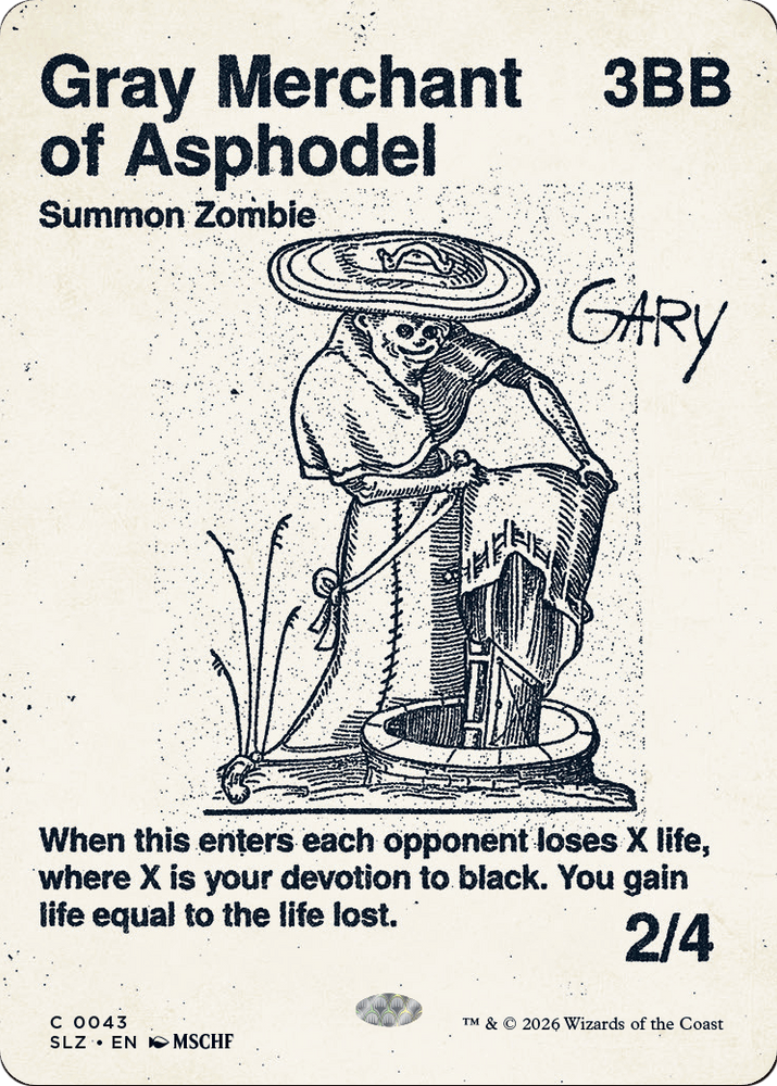 Gray Merchant of Asphodel (0043) [Secret Lair x MSCHF: The Zeta Set] Magic: The Gathering