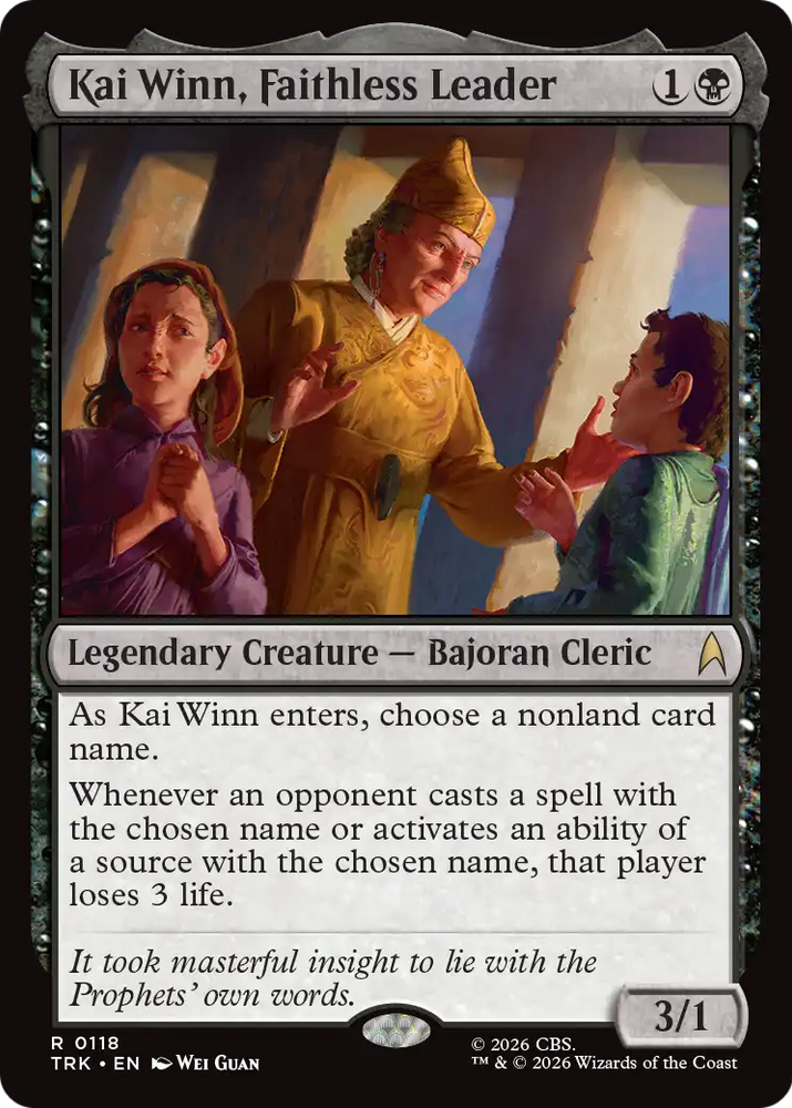 Kai Winn, Faithless Leader [Star Trek] Magic: The Gathering