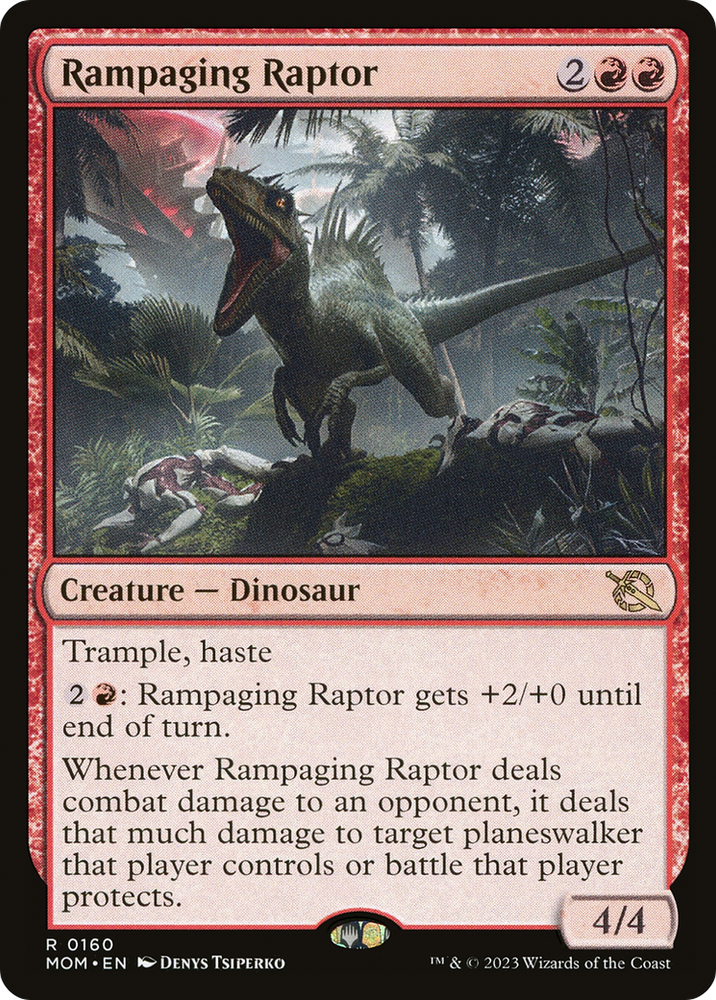 Rampaging Raptor [March of the Machine] Magic: The Gathering