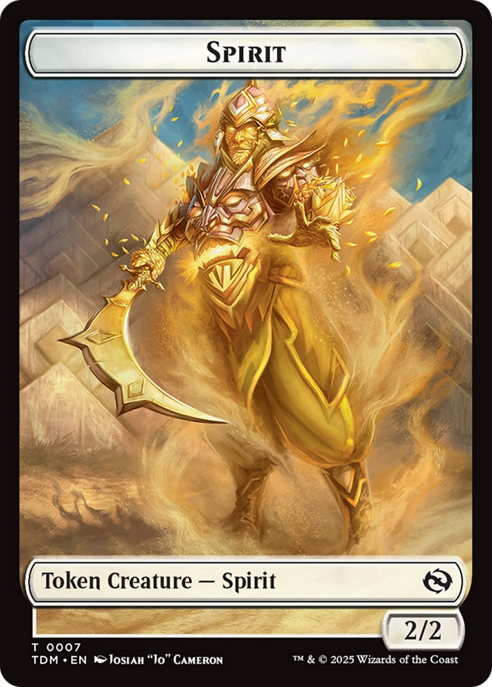 Spirit (0006) // Spirit (0007) Double-Sided Token [Tarkir: Dragonstorm Tokens] Magic: The Gathering