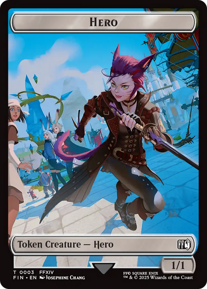 Hero (0003) // Knight Double-Sided Token [FINAL FANTASY Tokens] Magic: The Gathering