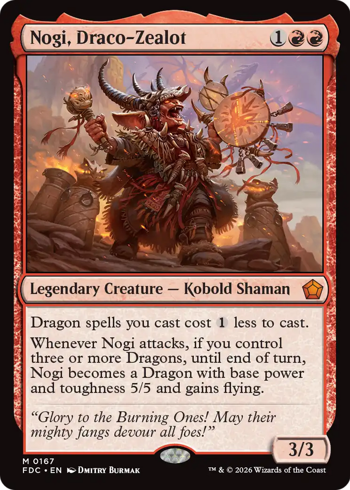 Nogi, Draco-Zealot [Foundations Commander] Magic: The Gathering