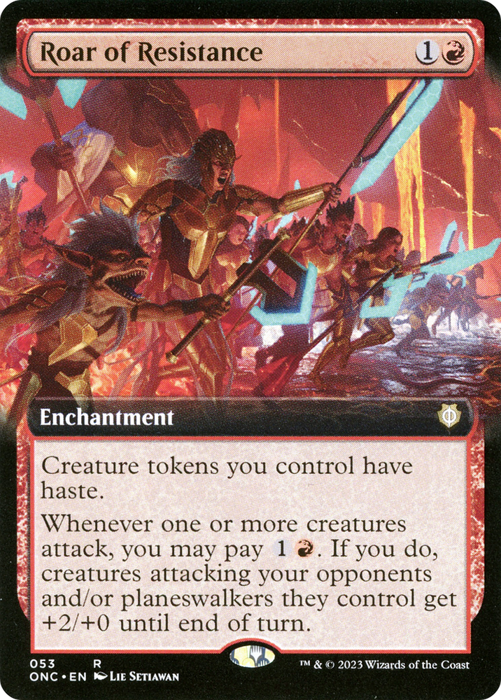 Roar of Resistance (Extended Art) [Phyrexia: All Will Be One Commander] Magic: The Gathering