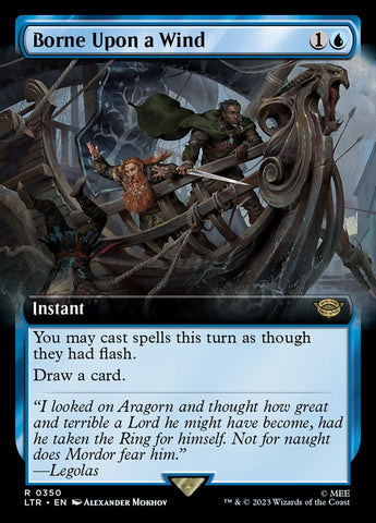 Borne Upon a Wind (Extended Art) [The Lord of the Rings: Tales of Middle-Earth] Magic: The Gathering