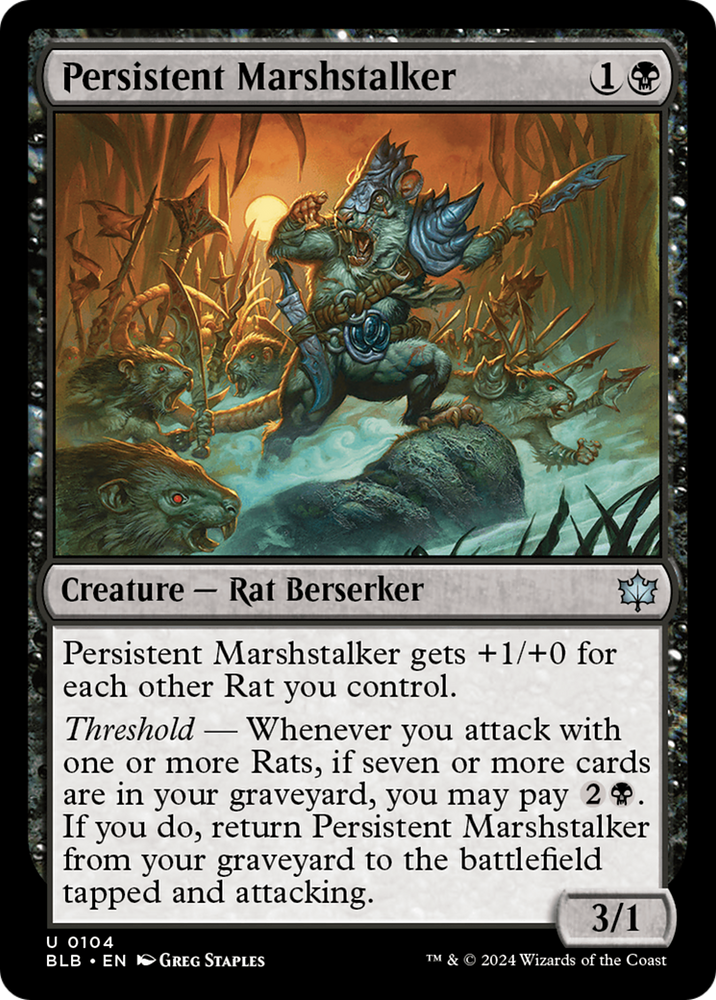 Persistent Marshstalker [Bloomburrow] Magic: The Gathering