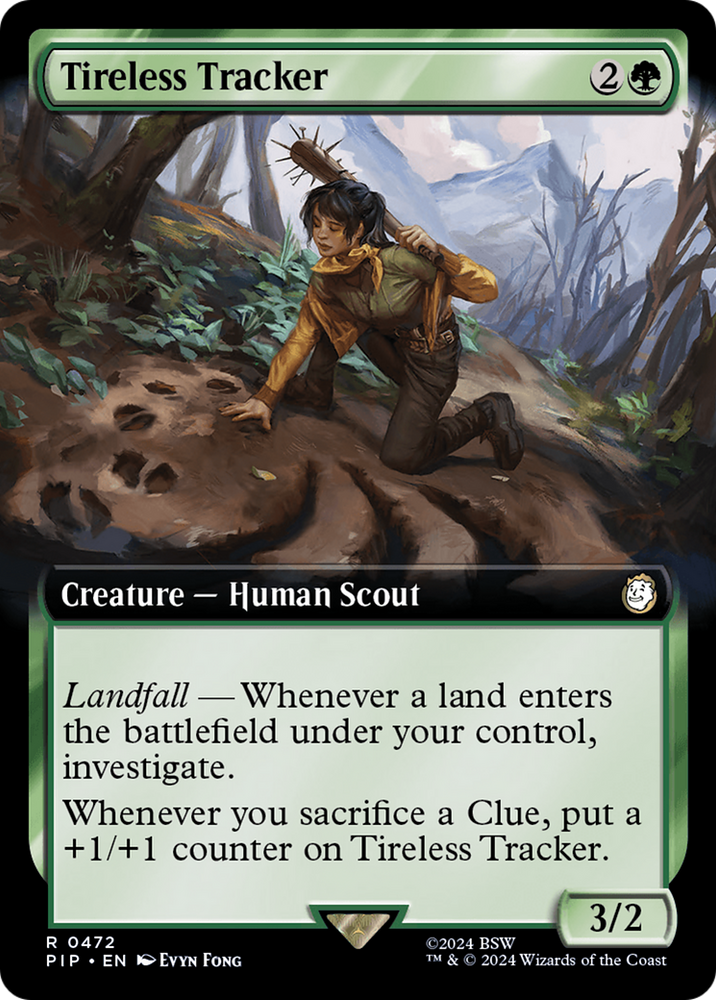 Tireless Tracker (Extended Art) [Fallout] Magic: The Gathering