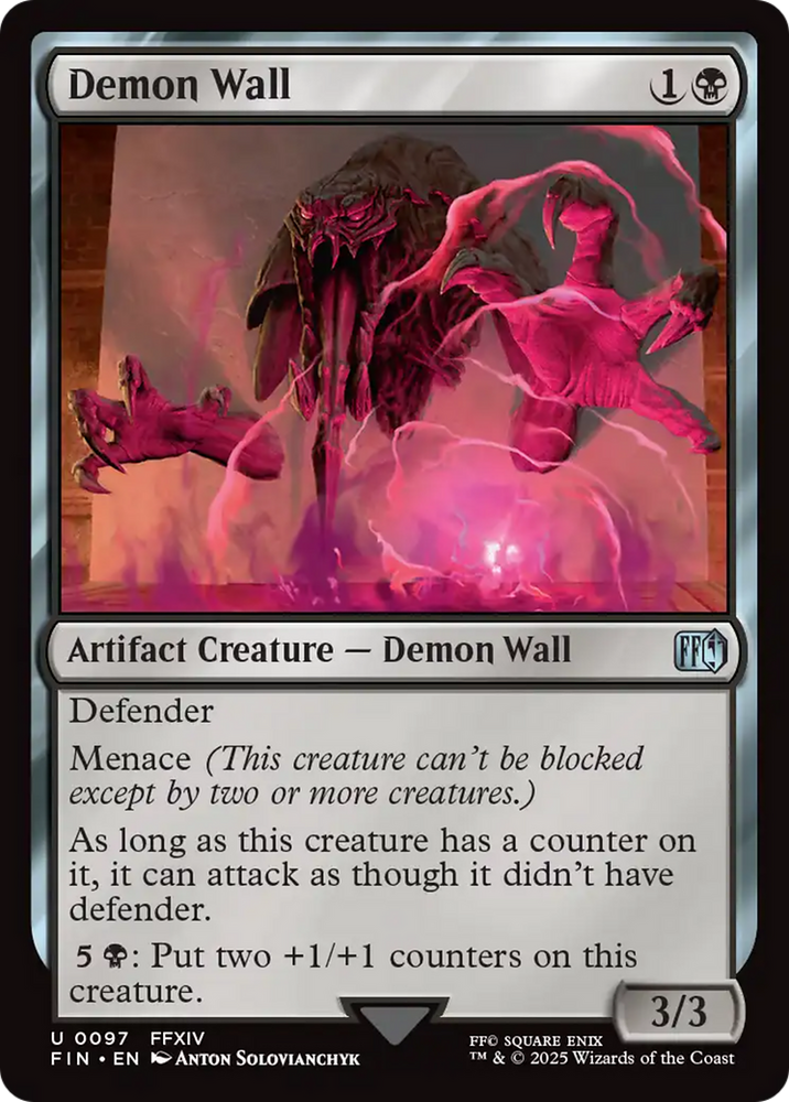 Demon Wall [FINAL FANTASY] Magic: The Gathering
