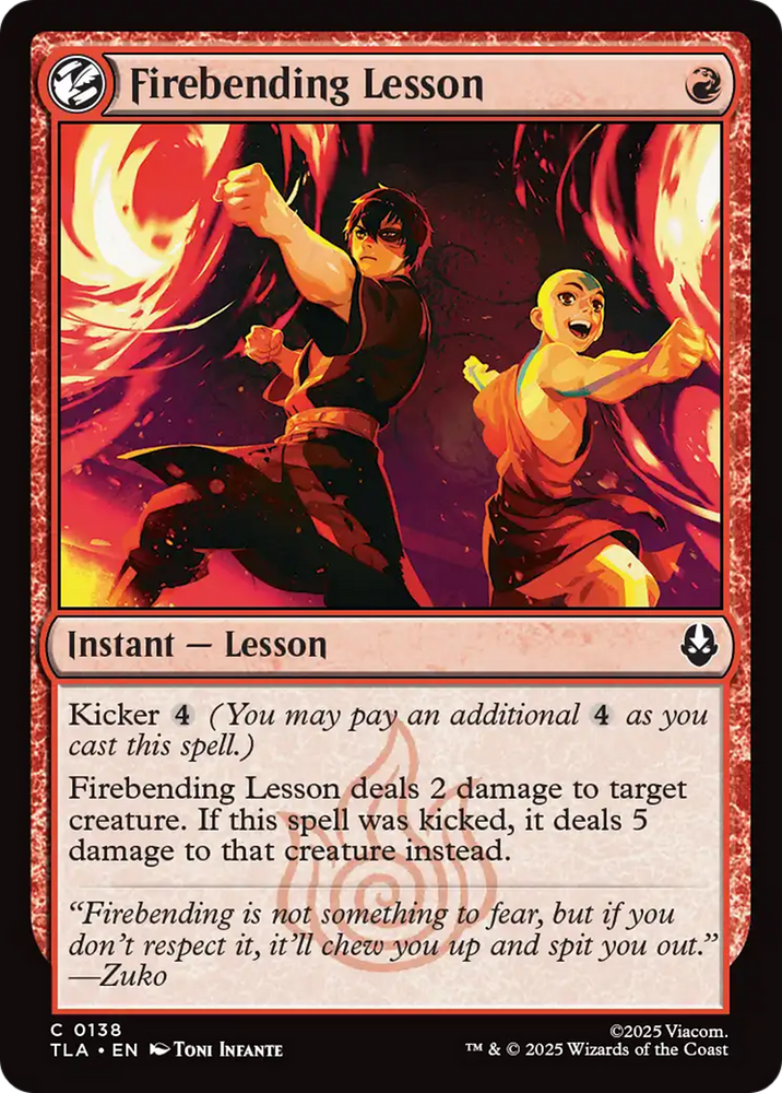 Firebending Lesson [Avatar: The Last Airbender] Magic: The Gathering