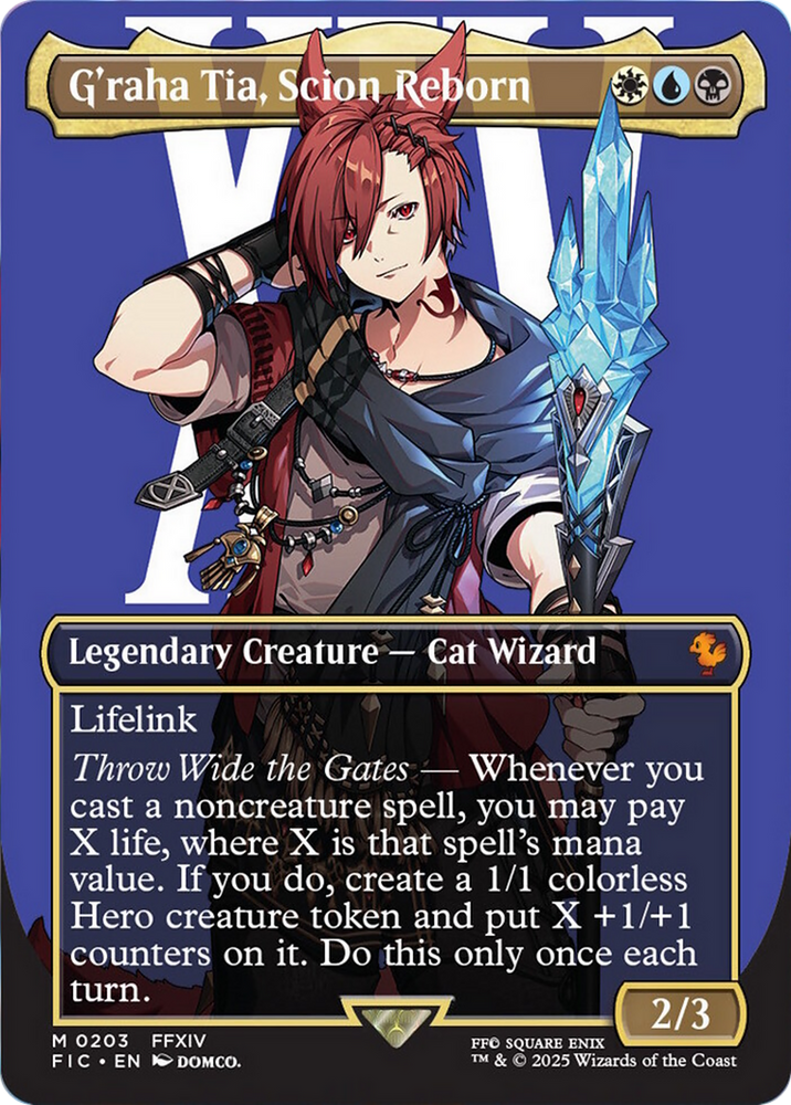 G'raha Tia, Scion Reborn (Borderless) [FINAL FANTASY Commander] Magic: The Gathering