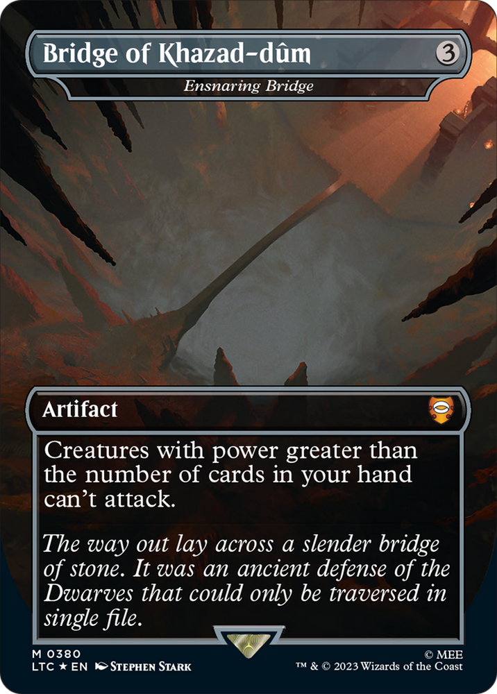 Bridge of Khazad-dum - Ensnaring Bridge (Surge Foil Realms and Relics) [The Lord of the Rings: Tales of Middle-Earth Commander] Magic: The Gathering
