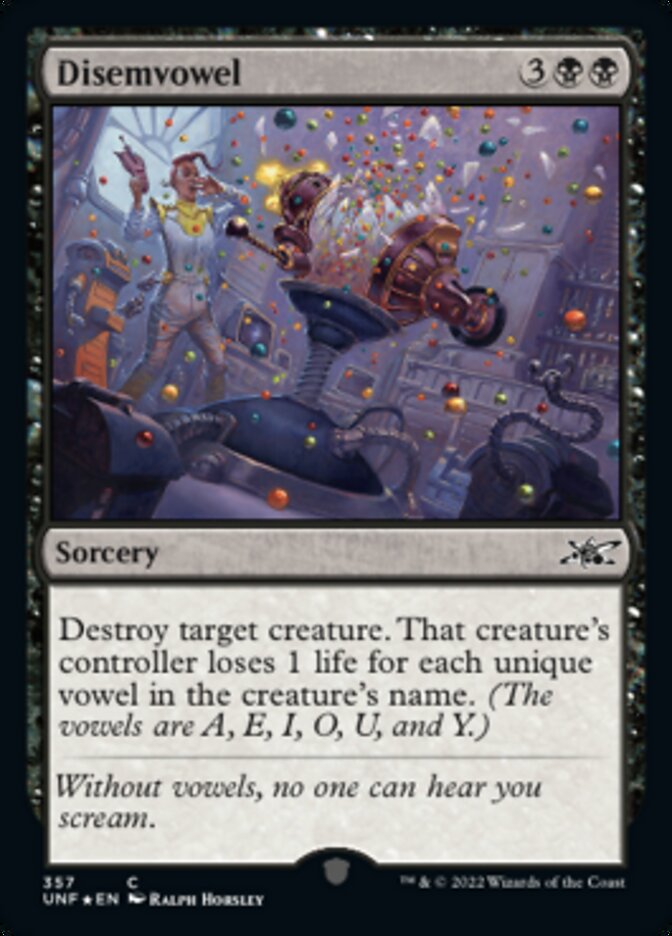 Disemvowel (Galaxy Foil) [Unfinity] Magic: The Gathering