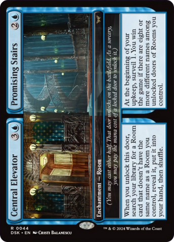Central Elevator // Promising Stairs [Duskmourn: House of Horror] Magic: The Gathering