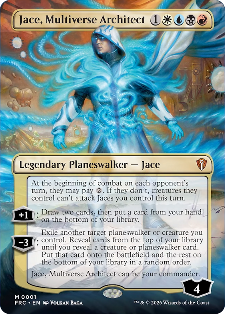 Jace, Multiverse Architect (Borderless) [Reality Fracture Commander] Magic: The Gathering