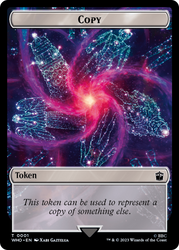 Copy // Beast Double-Sided Token [Doctor Who Tokens] Magic: The Gathering