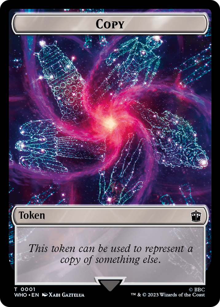 Copy // Mutant Double-Sided Token [Doctor Who Tokens] Magic: The Gathering