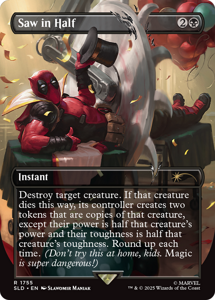 Saw in Half (Rainbow Foil) [Secret Lair Drop Series] Magic: The Gathering