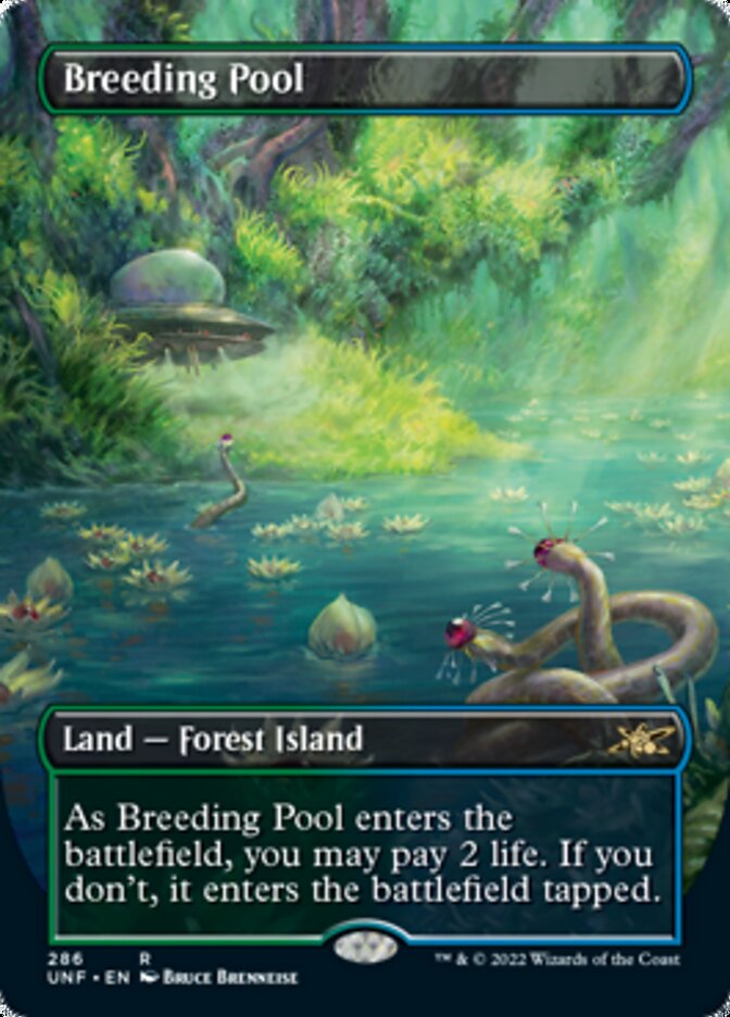 Breeding Pool (Borderless) [Unfinity] Magic: The Gathering