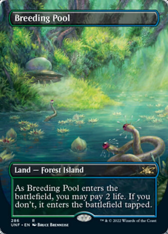 Breeding Pool (Borderless) [Unfinity] Magic: The Gathering