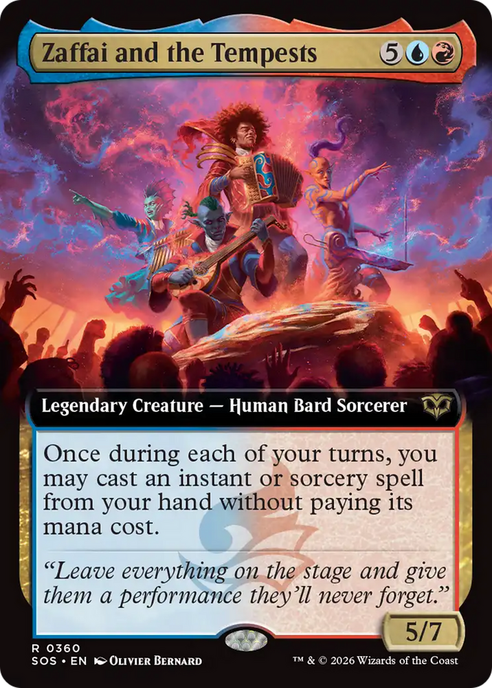 Zaffai and the Tempests (Extended Art) [Secrets of Strixhaven] Magic: The Gathering