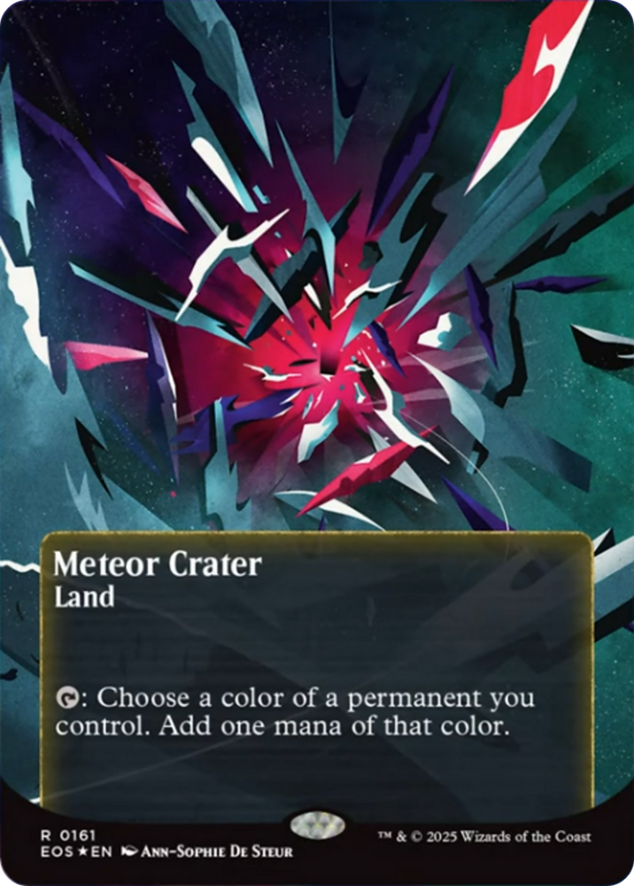 Meteor Crater (0161) (Borderless) (Galaxy Foil) [Edge of Eternities: Stellar Sights] Magic: The Gathering