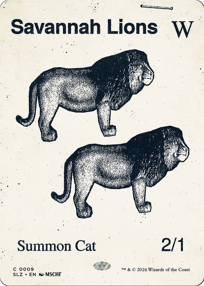 Savannah Lions (0009) [Secret Lair x MSCHF: The Zeta Set] Magic: The Gathering