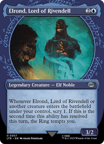 Elrond, Lord of Rivendell (Showcase Ring Frame) [The Lord of the Rings: Tales of Middle-Earth] Magic: The Gathering