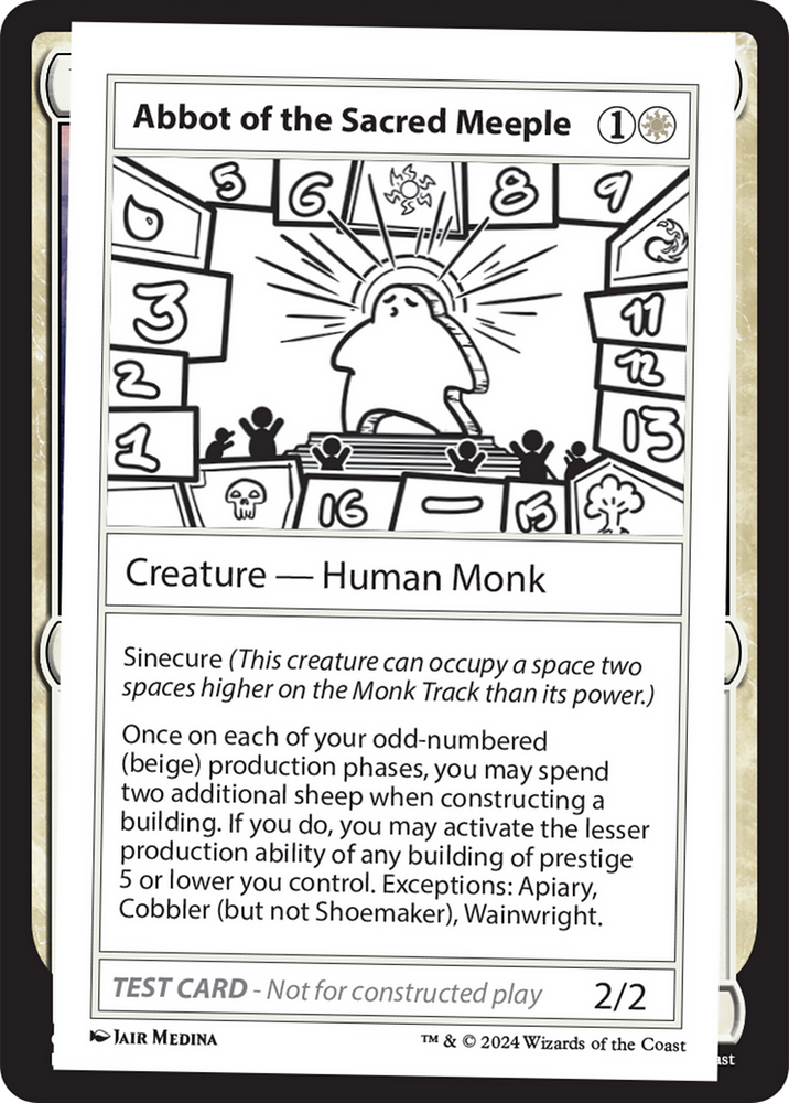 Abbot of the Sacred Meeple [Mystery Booster 2 Playtest Cards] Magic: The Gathering