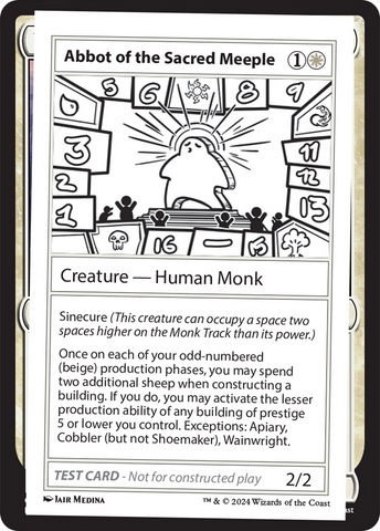 Abbot of the Sacred Meeple [Mystery Booster 2 Playtest Cards] Magic: The Gathering