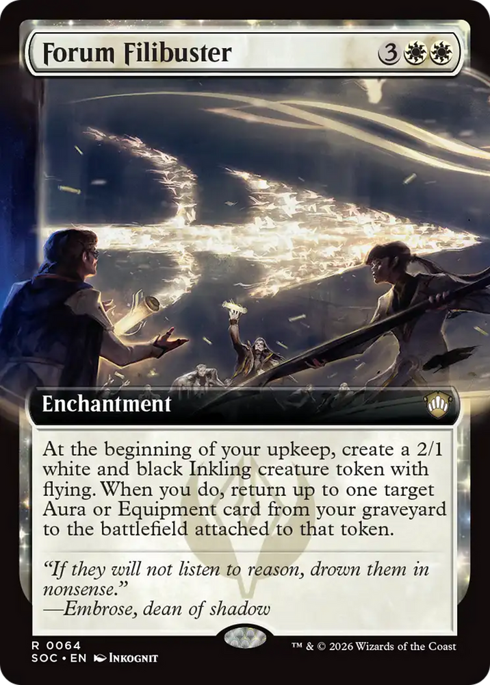 Forum Filibuster (Extended Art) [Secrets of Strixhaven Commander] Magic: The Gathering
