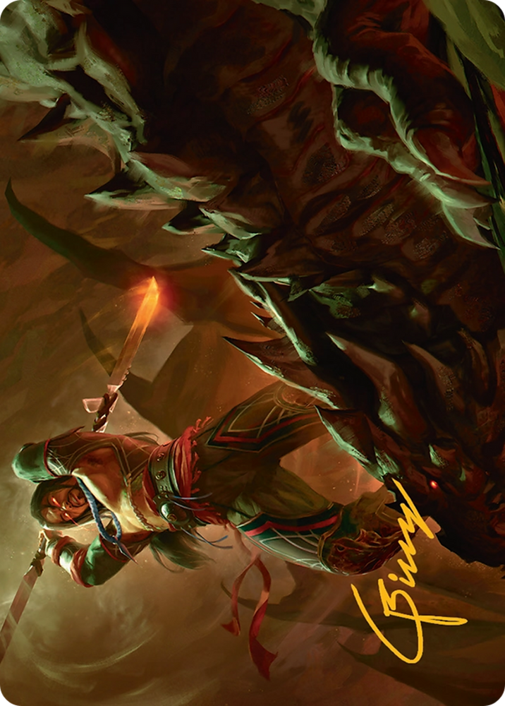Sarkhan's Resolve Art Card (18/54) [Tarkir: Dragonstorm Art Series] Magic: The Gathering