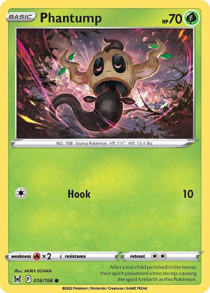 Phantump (016/196) [Sword & Shield: Lost Origin] Pokémon