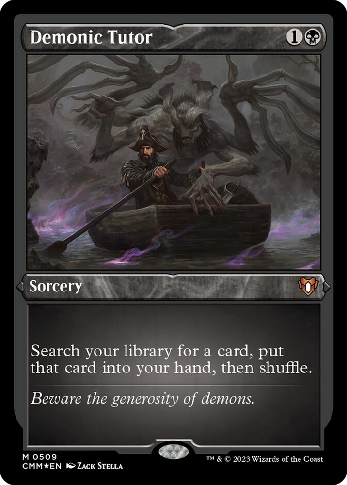 Demonic Tutor (Foil Etched) [Commander Masters] Magic: The Gathering