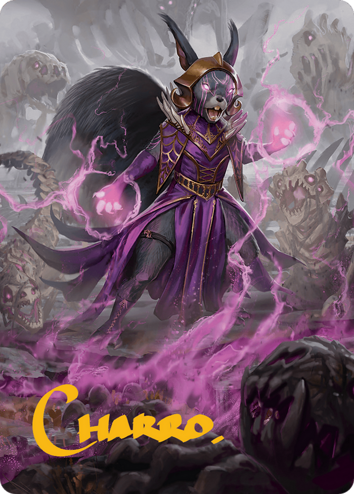 Liliana of the Dark Realms Art Card (Gold-Stamped Signature) [Bloomburrow Art Series] Magic: The Gathering