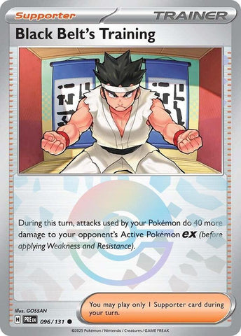 Black Belt's Training (096/131) (Poke Ball Pattern) [Scarlet & Violet: Prismatic Evolutions] Pokémon