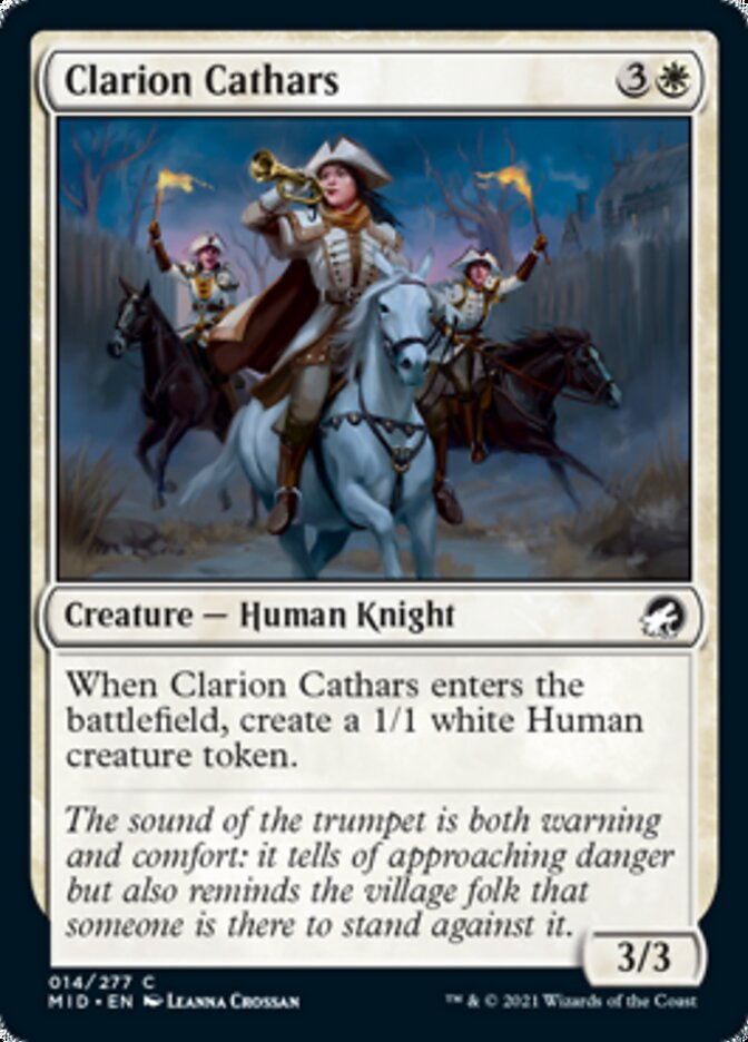 Clarion Cathars [Innistrad: Midnight Hunt] Magic: The Gathering