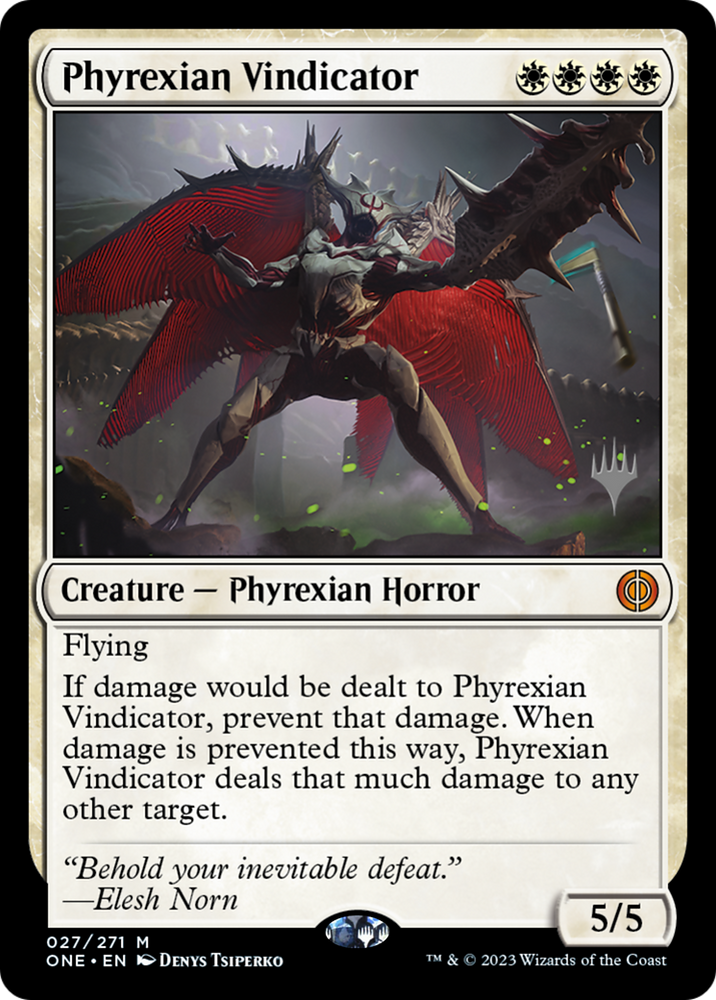 Phyrexian Vindicator (Promo Pack) [Phyrexia: All Will Be One Promos] Magic: The Gathering