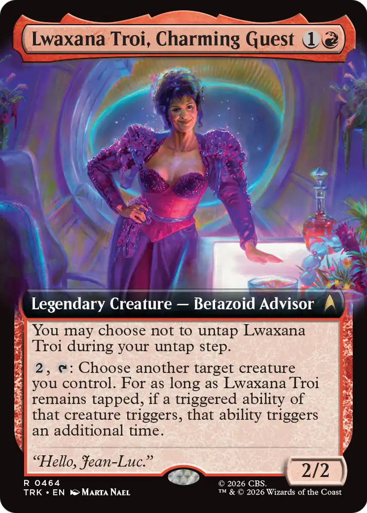 Lwaxana Troi, Charming Guest (Extended Art) [Star Trek] Magic: The Gathering